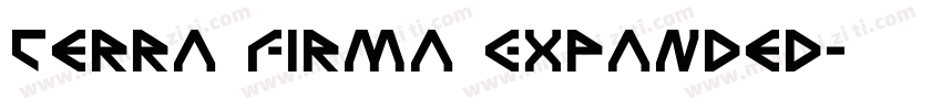 Terra Firma Expanded字体转换